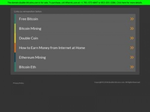 Скриншот главной страницы сайта double-bitcoins.com