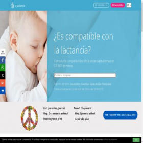Скриншот главной страницы сайта e-lactancia.org