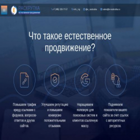 Скриншот главной страницы сайта e-raskrutka.ru