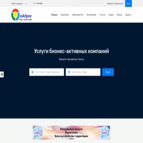 Скриншот главной страницы сайта eadres.ru