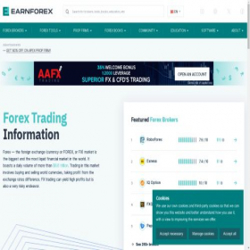 Скриншот главной страницы сайта earnforex.com