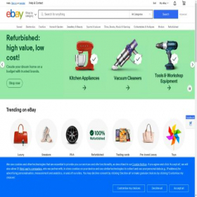 Скриншот главной страницы сайта ebay.ie