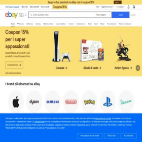 Скриншот главной страницы сайта ebay.it