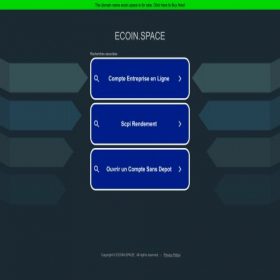 Скриншот главной страницы сайта ecoin.space