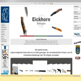 Скриншот главной страницы сайта eickhorn-solingen.de