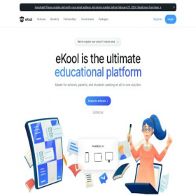 Скриншот главной страницы сайта ekool.ee