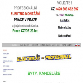 Скриншот главной страницы сайта elektromontazniprace.info