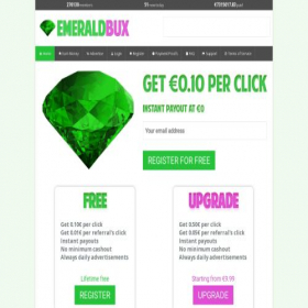 Скриншот главной страницы сайта emeraldbux.com