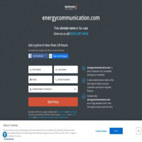 Скриншот главной страницы сайта energycommunication.com