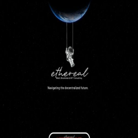 Скриншот главной страницы сайта ethereal.global