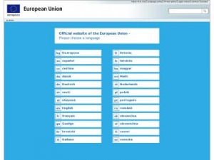 Скриншот главной страницы сайта europa.eu