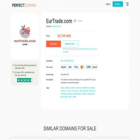 Скриншот главной страницы сайта eurtrade.com