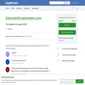 Скриншот главной страницы сайта extranetinvestment.com