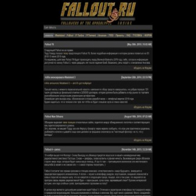 Скриншот главной страницы сайта fallout.ru