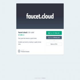 Скриншот главной страницы сайта faucet.cloud