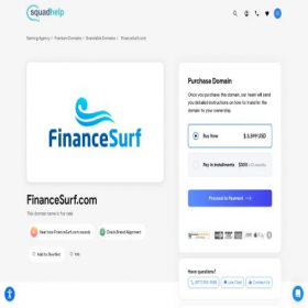 Скриншот главной страницы сайта financesurf.com