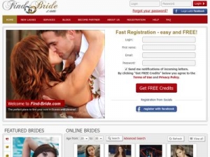 Скриншот главной страницы сайта find-bride.com