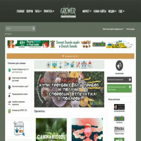 Скриншот главной страницы сайта grower.cc