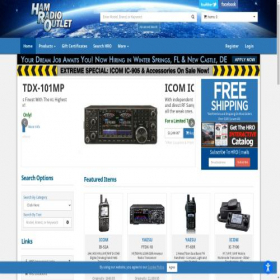Скриншот главной страницы сайта hamradio.com