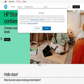 Скриншот главной страницы сайта hp.com