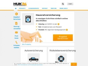 Скриншот главной страницы сайта huk24.de