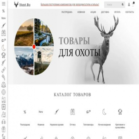 Скриншот главной страницы сайта hunt.ru