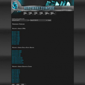 Скриншот главной страницы сайта hwcompare.com