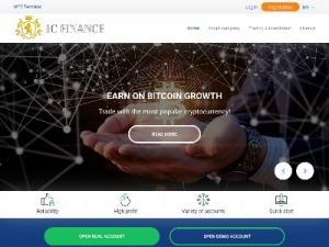 Скриншот главной страницы сайта ic-finance.net