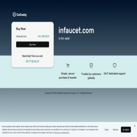 Скриншот главной страницы сайта infaucet.com