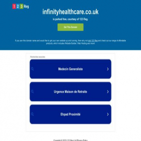 Скриншот главной страницы сайта infinityhealthcare.co.uk