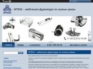Скриншот главной страницы сайта intexaspb.ru