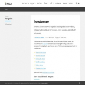Скриншот главной страницы сайта investoo.com