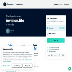 Скриншот главной страницы сайта invision.life