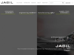 Скриншот главной страницы сайта jabil.com