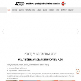 Скриншот главной страницы сайта jzkuchyne.cz