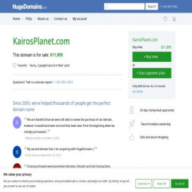 Скриншот главной страницы сайта kairosplanet.com