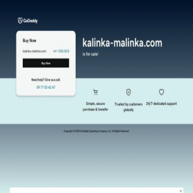 Скриншот главной страницы сайта kalinka-malinka.com