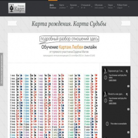 Скриншот главной страницы сайта karty-lubvi.ru