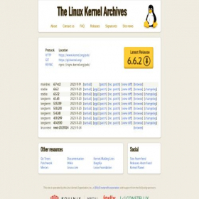 Скриншот главной страницы сайта kernel.org