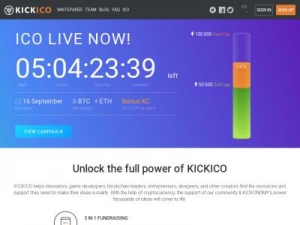 Скриншот главной страницы сайта kickico.com