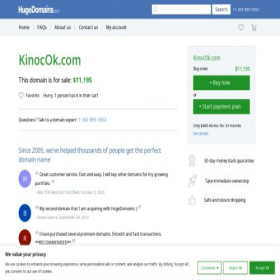 Скриншот главной страницы сайта kinocok.com