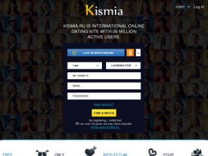 Скриншот главной страницы сайта kismia.ru