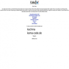 Скриншот главной страницы сайта koma-code.de