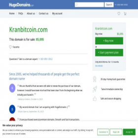 Скриншот главной страницы сайта kranbitcoin.com