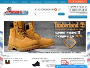 Скриншот главной страницы сайта krossiki.ru