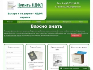 Скриншот главной страницы сайта kupitndfl.ru