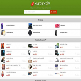Скриншот главной страницы сайта kurpirkt.lv