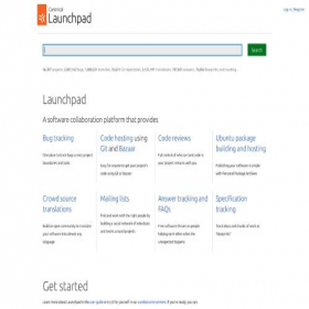Скриншот главной страницы сайта launchpad.net