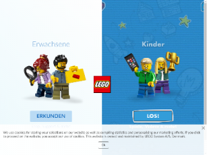 Скриншот главной страницы сайта lego.com