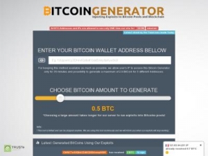 Скриншот главной страницы сайта limited-bitcoin-generator.website